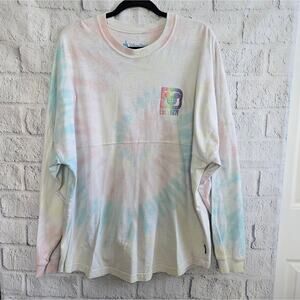 Walt Disney World Adults Rainbow Cotton Candy Tie Dye Spirit Jersey 2019 XL